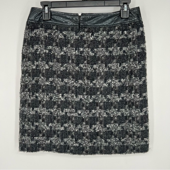 Tory Burch Tweed Pencil Skirt w/ Python Leather Waist Trim - Picture 8 of 16